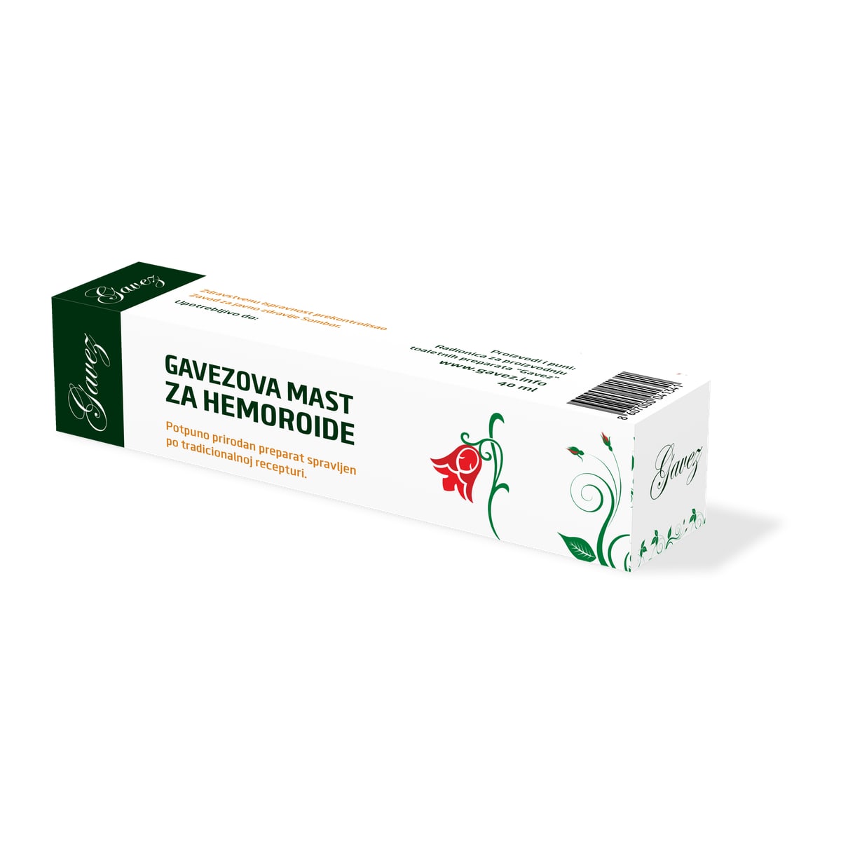 Gavezova mast za hemoroide — kutija preparata Gavez Sombor
